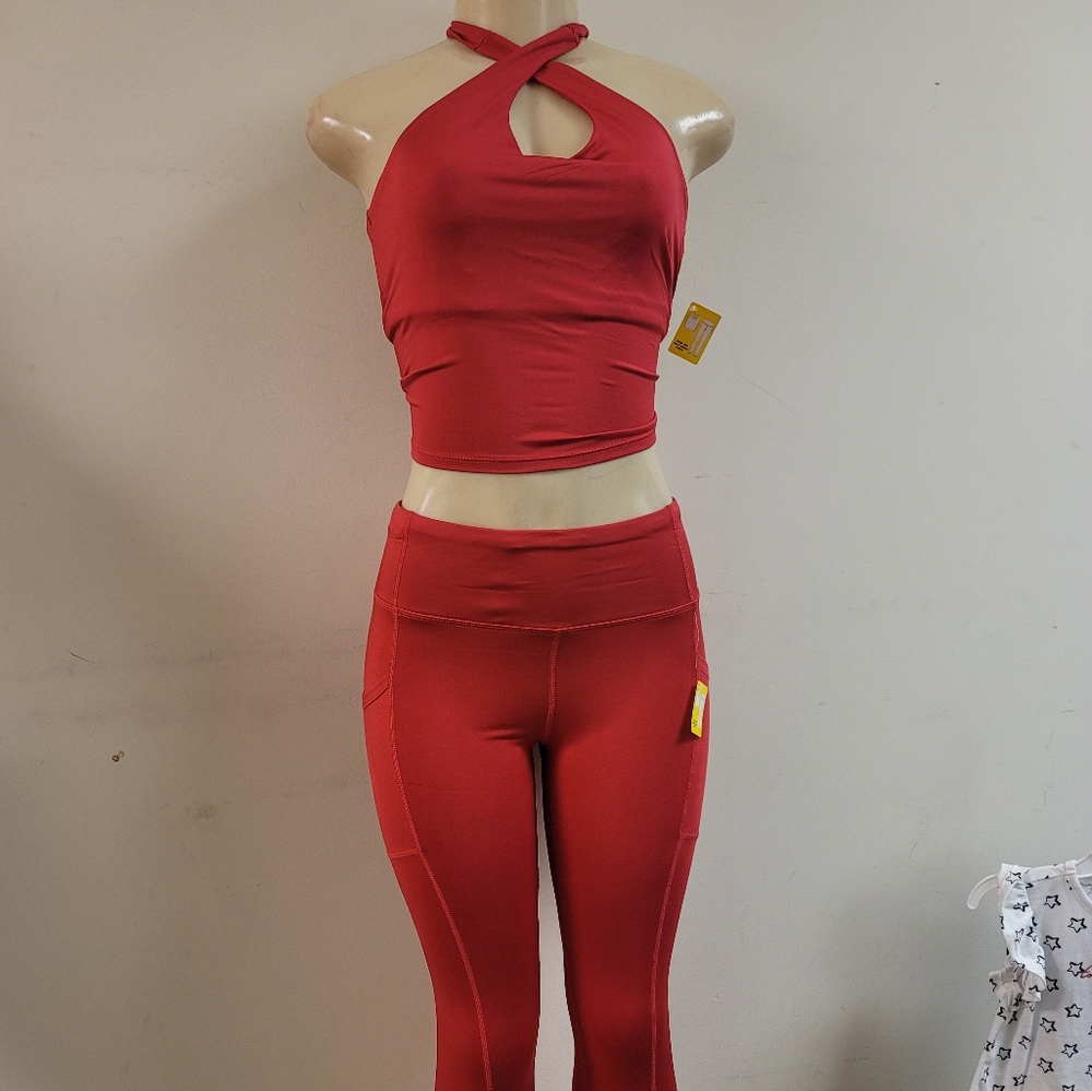 Red work out set